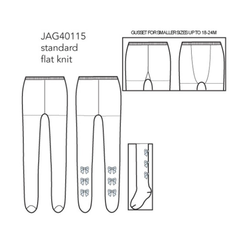 Janie and Jack - Kids G Blu Bow Tight E2
