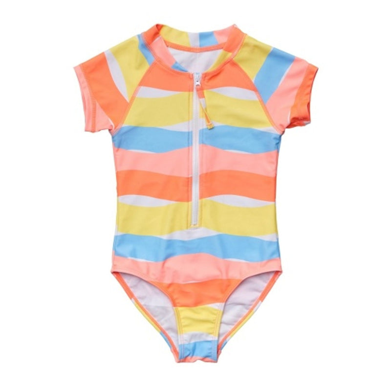 Snapper Rock - Girls Good Vibes Short Sleeve Surf Suit