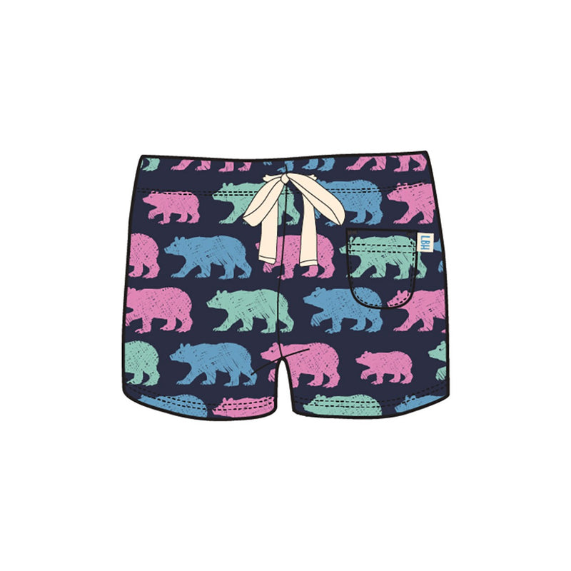 Little Blue House - Cottage Bears Womens Pj Shorts in a Bag