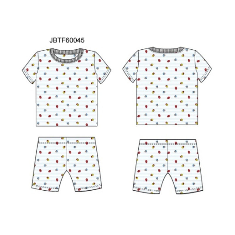Janie and Jack - K Short Sleeve Marvel Stripe Shortie Sleep Sb1 E1