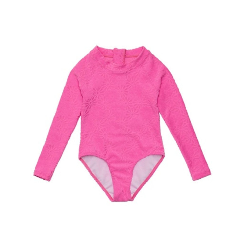 Snapper Rock - Girls Bubblegum Bloom Long Sleeve Surf Suit
