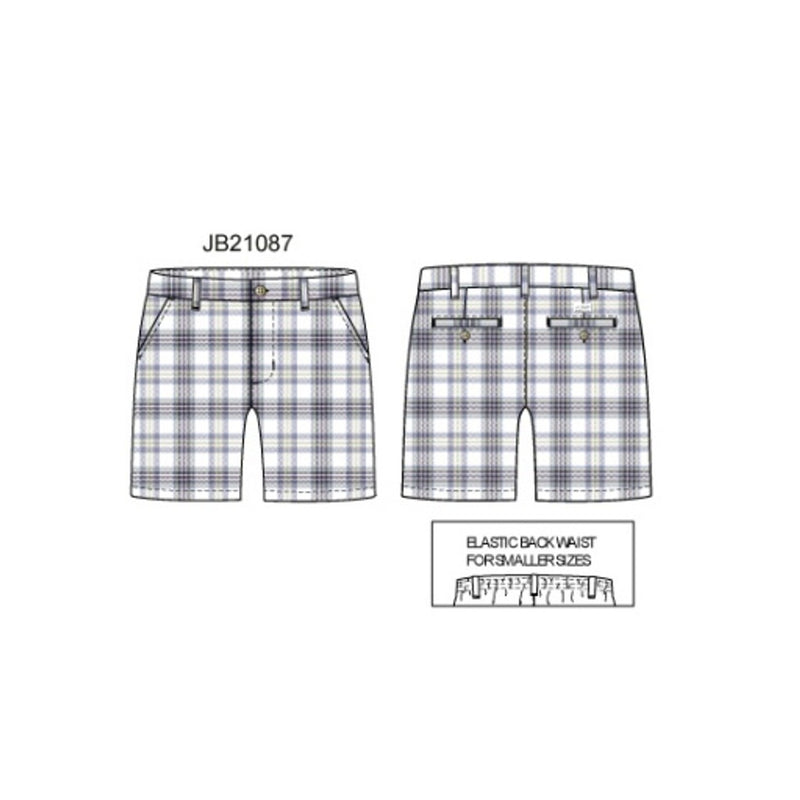 Janie and Jack - Boys with Plaid Canvas Ff Short E1