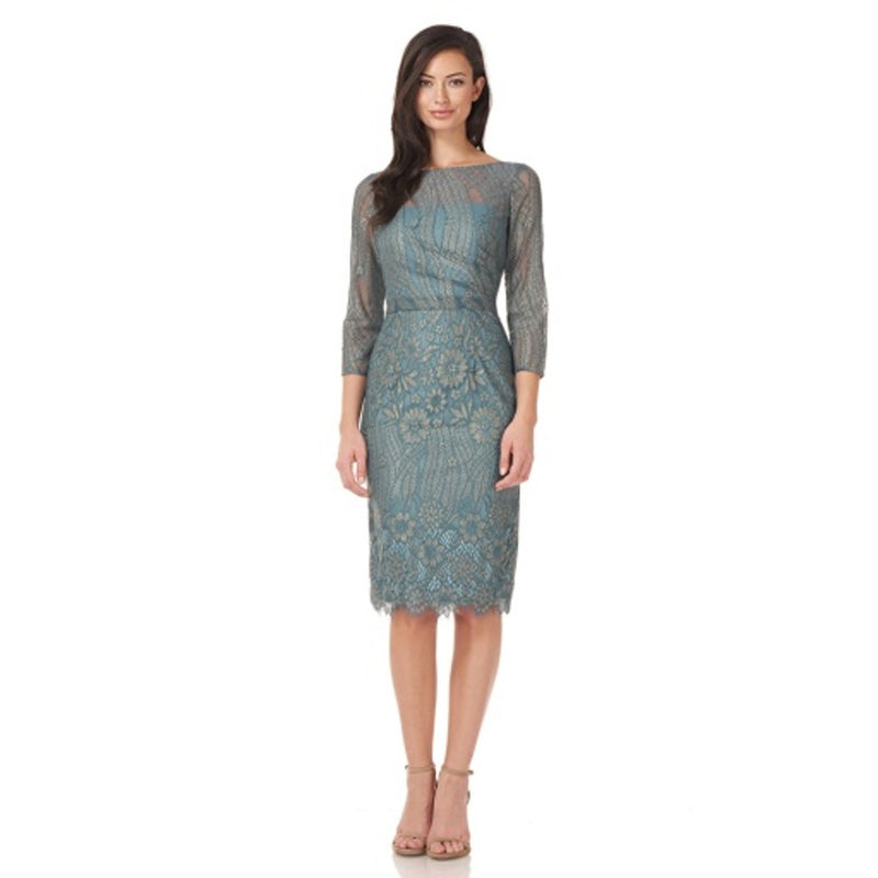 JS Collections - Womens Illusion Lace Cocktail Dress