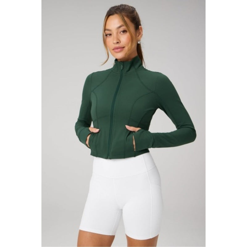 Fabletics - Womens Perfect Storm Cropped Train Jacket - Everpine