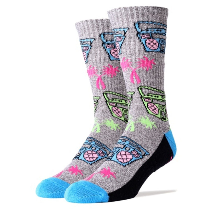 Oooh Yeah - Mens Athletic Crew Socks Them Beats (Grey)