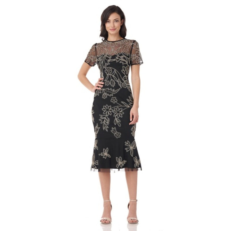 JS Collections - Womens Soutache Paisly Cocktail Dress