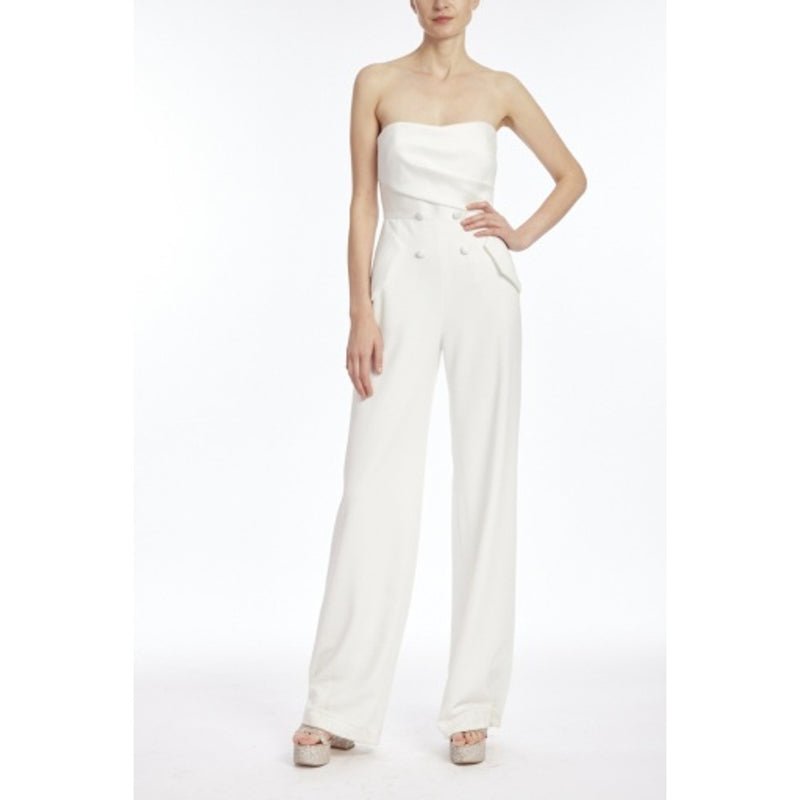 Badgley Mischka - Womens Tuxedo Jumpsuit