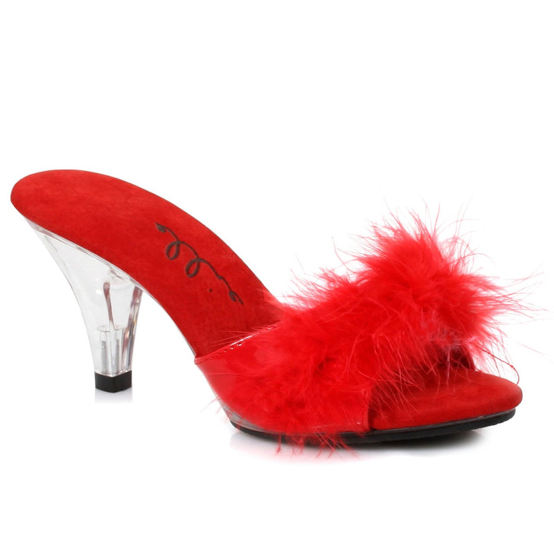 Ellie Shoes - 3" Heel Maribou Slipper