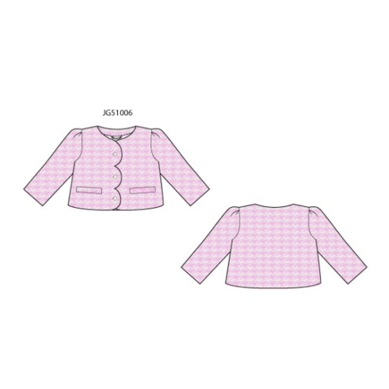 Janie and Jack - Girls with Pnk Scallop Boucle Jkt E1