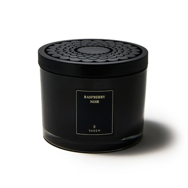 Skeem - Unisex Raspberry Noir Obsidian Triple Wick Candle