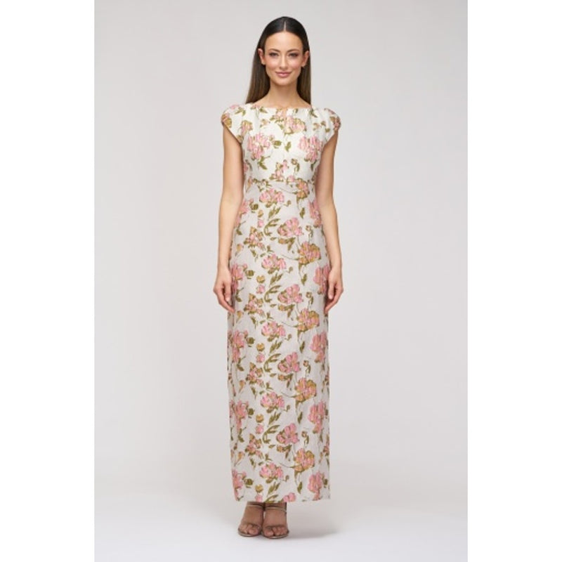 JS Collections - Womens Chiara Stretch Jacquard Gown