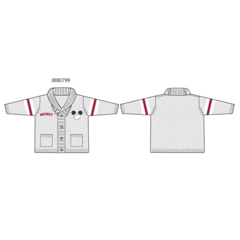 Janie and Jack - Boys S Cream Htr Mickey Shawl Cardigan Disney