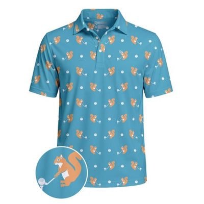Tipsy Elves - Mens Squirrel! Golf Polo
