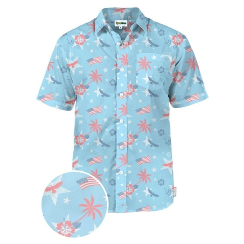 Tipsy Elves - Mens Island of the Free Button Down Shirt