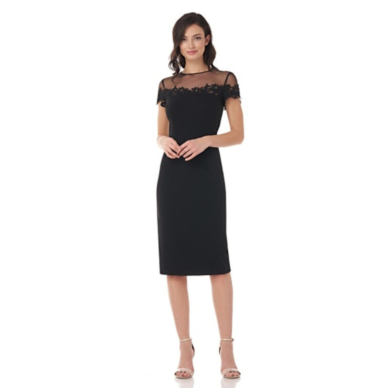 JS Collections - Womens Crepe Dress with Trim Details