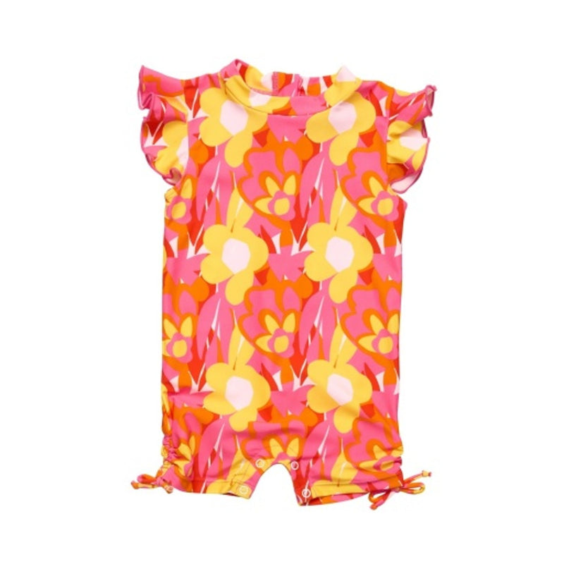 Snapper Rock - Girls Pop of Sunshine Short Sleeve Sunsuit