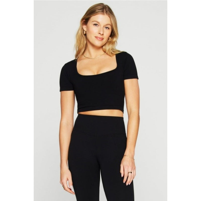 Fabletics - Womens Sleek Seamless Scoop Neck Short-Sleeve Top