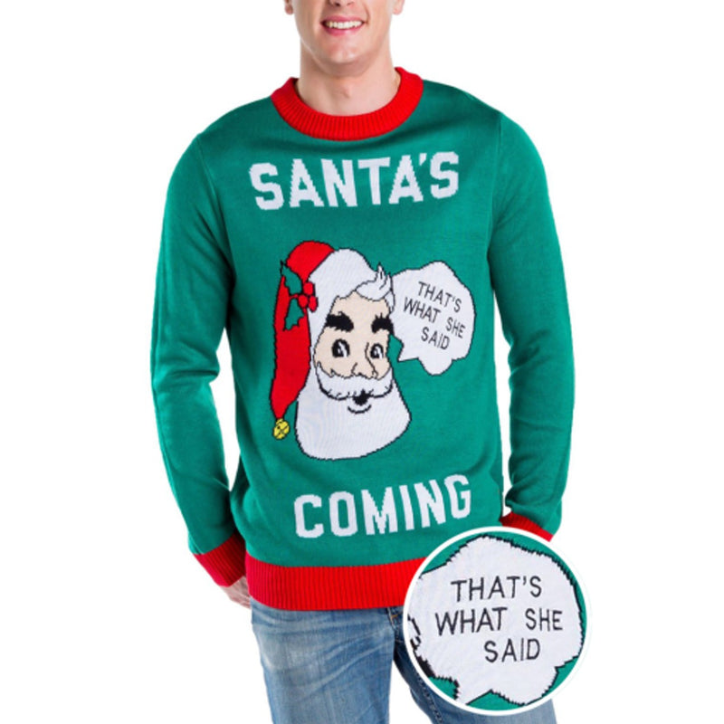 Tipsy Elves - Mens Santa's Coming Sweater