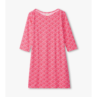 Little Blue House - Unisex Bateau Dress Coral Fans