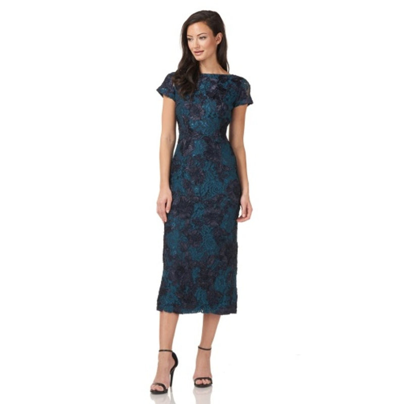 JS Collections - Womens Floral Soutache Cocktail Dress