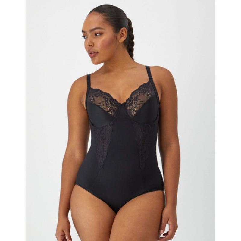 Hanes - Womens Maidenform Ultra-Firm Tummy Control Shapewear Bodysuit with Built-in Underwire Bra