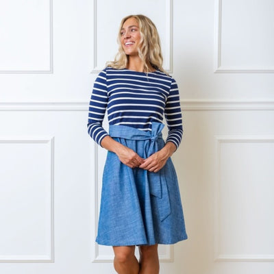 Hope & Henry - Womens French Jersey Skater Dress