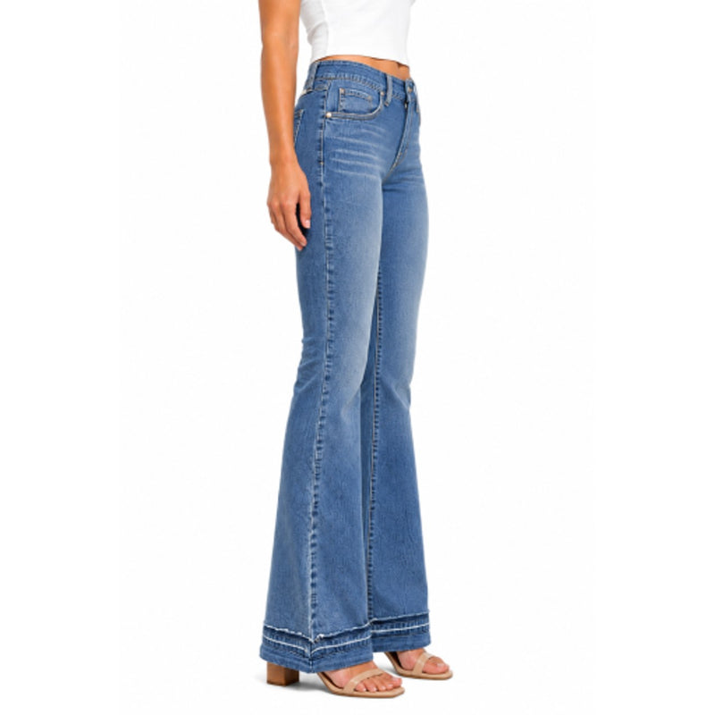 1822 Denim - Womens 32" Mid-Rise Slim Boot with Cuffed Release Hem