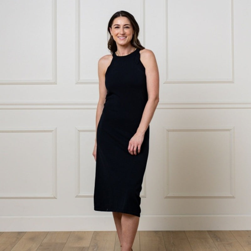 Hope & Henry - Womens Halter Tie Knit Sweater Dress