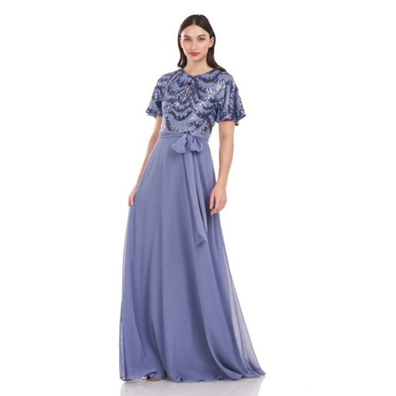 JS Collections - Womens Petra Flutter Sleeve Gown