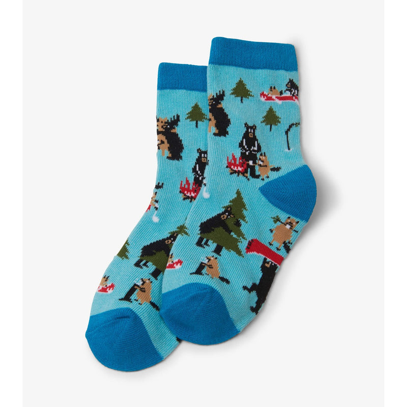 Little Blue House - Life in the Wild Blue Kids Crew Socks