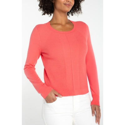 Liverpool Los Angeles - Womens Long Slv Crew Neck Sweater