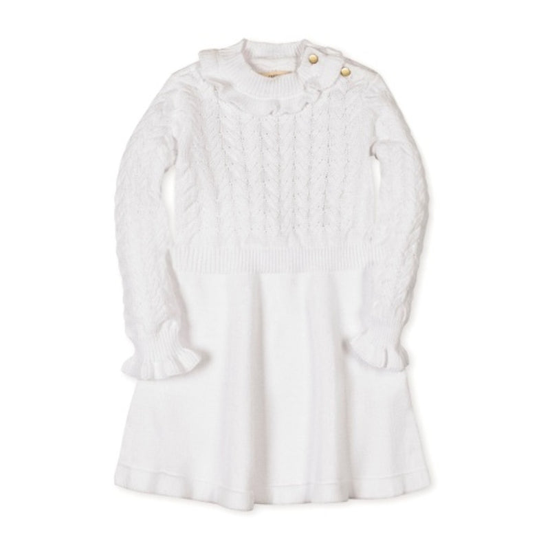 Hope & Henry - Girls Organic Ruffle Edge Sweater Dress