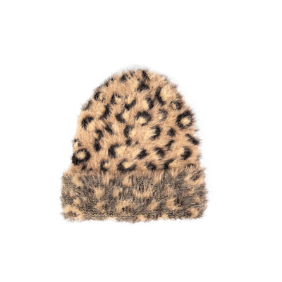 San Diego Hat Company - Alessia- All Over Leopard Print Cuffed Beanie