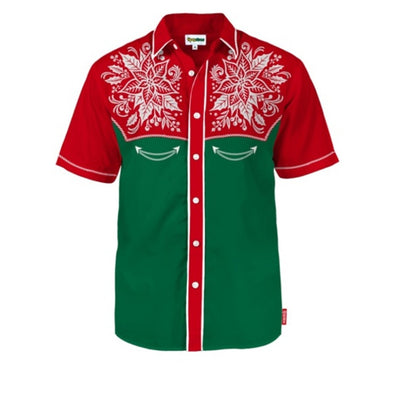 Tipsy Elves - Mens Christmas Cowboy Button Down Shirt