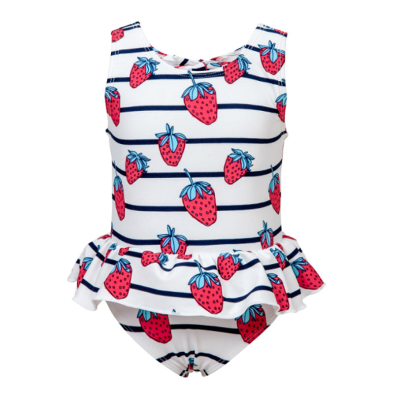 Snapper Rock - Baby Strawberry Stripe Skirt Swimsuit