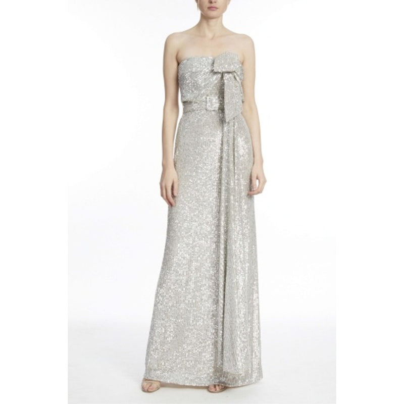 Badgley Mischka - Womens Stplss Sequin Bow