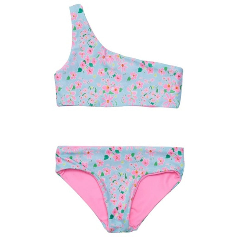 Snapper Rock - Girls Daisy Chain One Shoulder Reversible Bikini