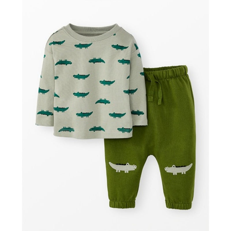 Hanna Andersson - Baby Long Sleeve T-Shirt & French Terry Pants Set