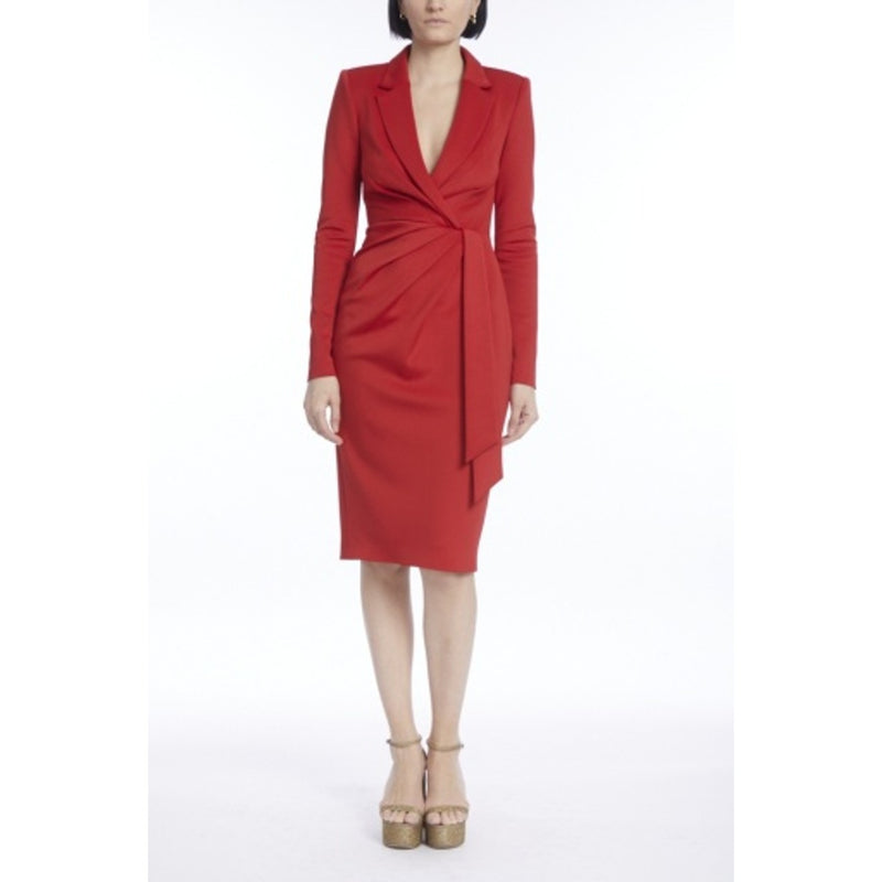 Badgley Mischka - Womens Pleated Coat with Sash