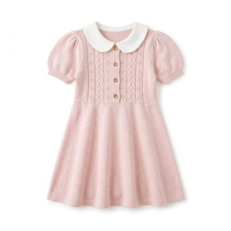 Hope & Henry - Girls Organic Collared Sweater Dress