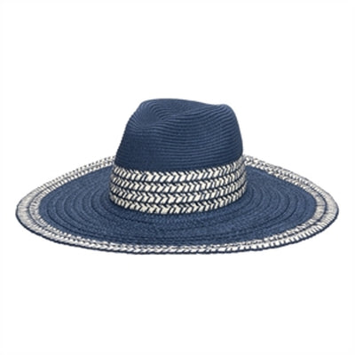 San Diego Hat Company - Penny Womens Paper Braid Fedora with Chevron