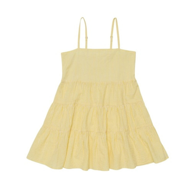 Snapper Rock - Girls Marigold Stripe Beach Dress