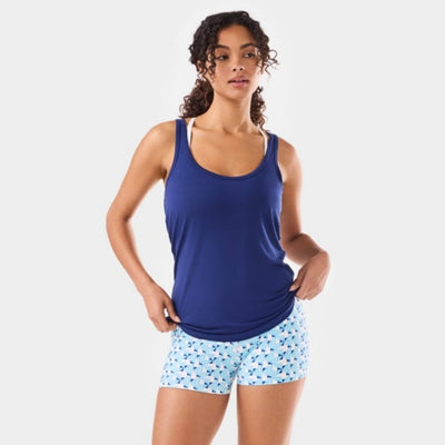 Thirty Three Threads - Unisex Fitted Swoop Tank Deep Navy