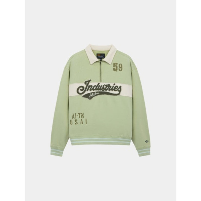 Alpha Industries - Mens Essential 1/4 Zip Relaxed Fit Sweatshirt(Wash 59)