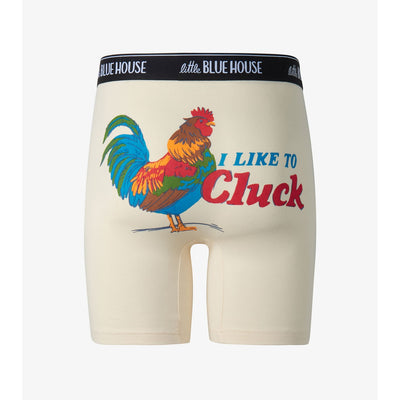 Little Blue House - I Like to Cluck Mens Boxer Brief
