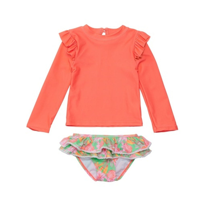 Snapper Rock - Girls Coastal Shells Sustainable Ruffle Set