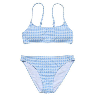 Snapper Rock - Girls Seaside Gingham Teen Crop Bikini