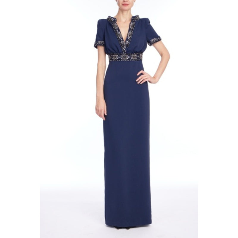 Badgley Mischka - Womens Short Slv Gown