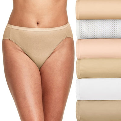 Hanes - Womens Ultimate Women's Breathable Hi-Cut Underwear 6-Pack