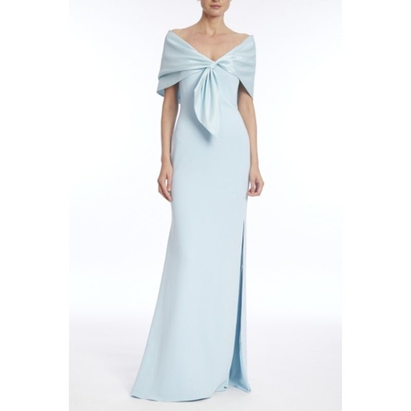 Badgley Mischka - Womens Taffeta Shawl Gown